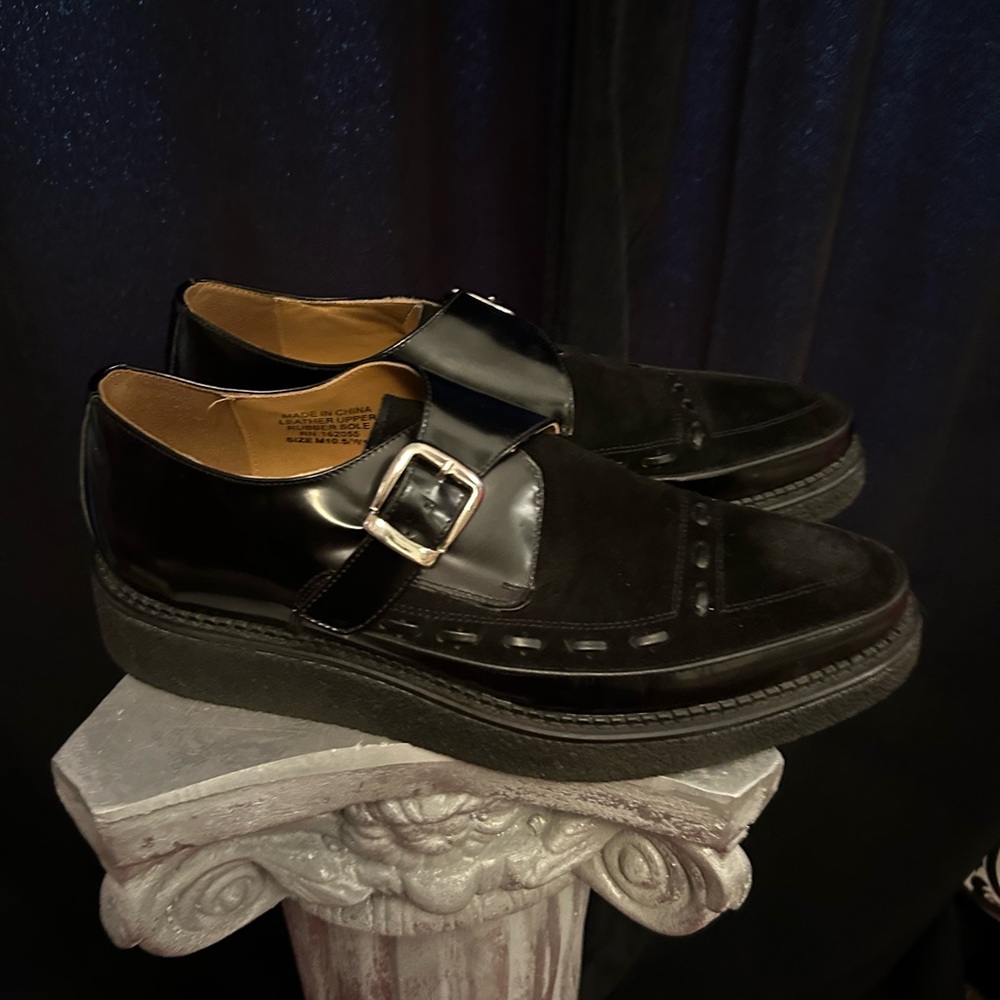 Straight to Hell Black Leather Loafers - Picture 2 of 3